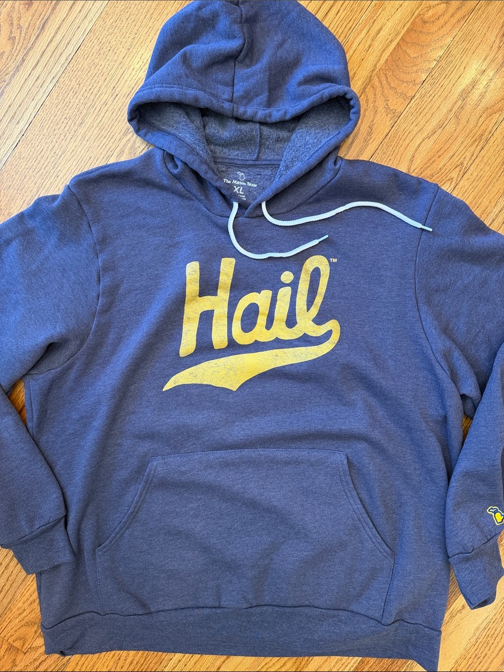Michigan Wolverines Hail Men's Navy Blue Hoodie